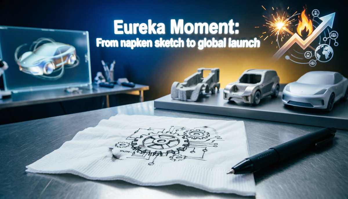 Eureka Moment - From a frantic sketch to a functioning reality.