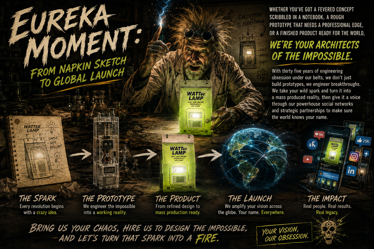 Eureka Moment - From a frantic sketch to a functioning reality.
